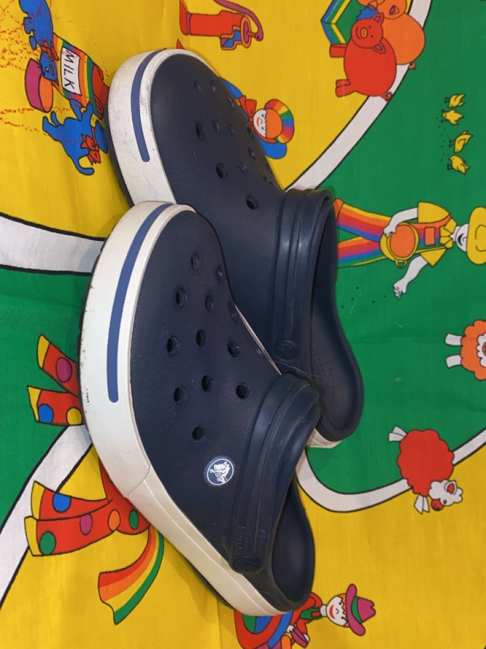CROCS Navy Blue & White Dual-Color Clog